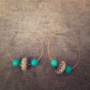 Ornate hoop earrings